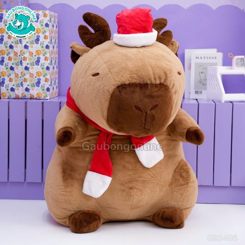 Gấu Bông Noel Capybara Tuần Lộc