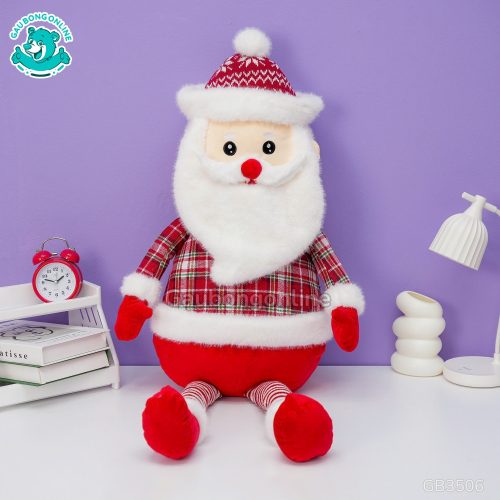 Gấu Bông Ông Già Noel Áo Kẻ