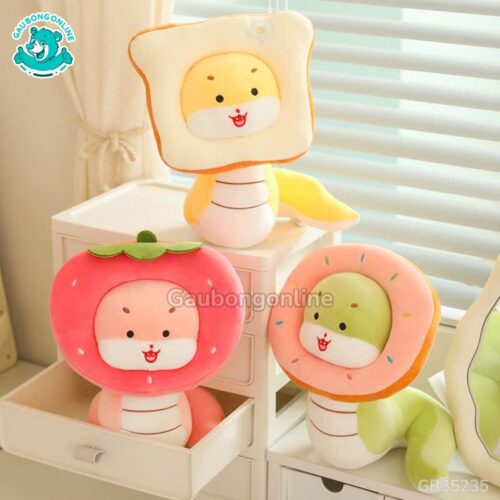 Gấu Bông Rắn Baby Đội Bánh Mì