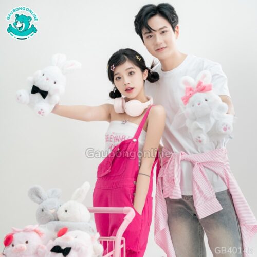 Gấu Bông Couple Dâu Rể Thỏ Snowy