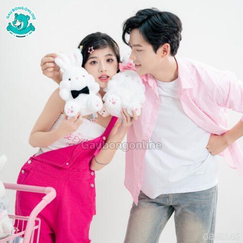 Gấu Bông Couple Dâu Rể Thỏ Snowy