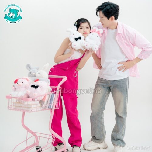 Gấu Bông Couple Dâu Rể Thỏ Snowy