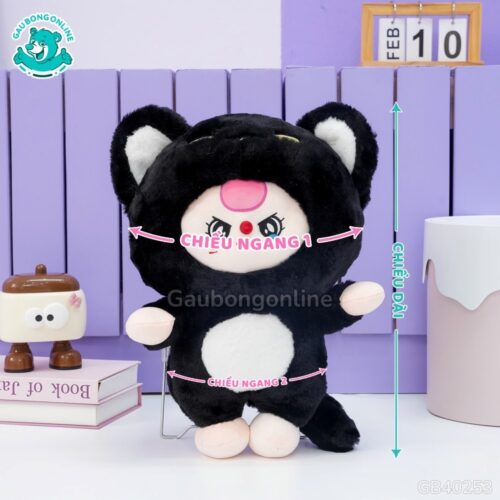 Gấu Bông Baby Three Cosplay Mèo Đen