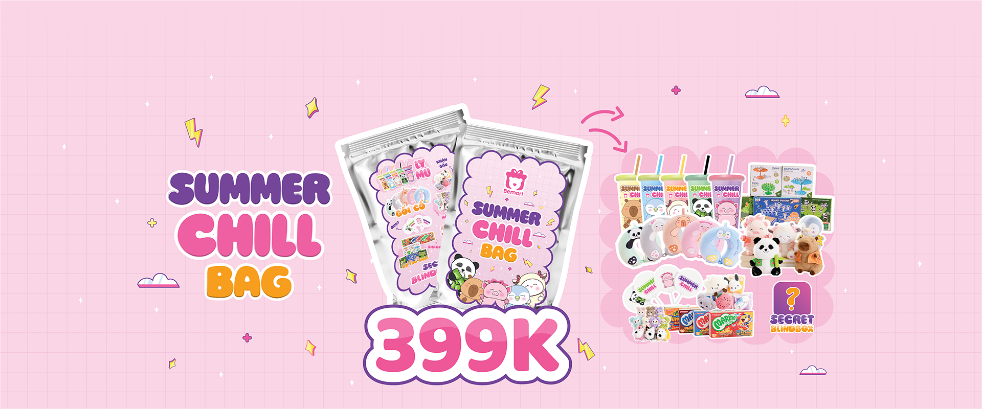 Summer Chill Bag: Blindbox Khổng Lồ Phá Đảo Mùa Hè Cùng Bemori