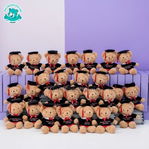 Gấu Bông Teddy Head Tốt Nghiệp In Tên