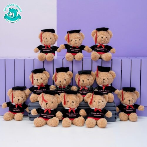 Gấu Bông Teddy Head Tốt Nghiệp In Tên