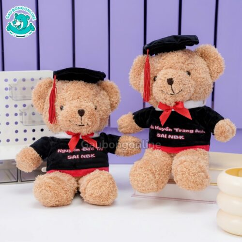 Gấu Bông Teddy Head Tốt Nghiệp In Tên
