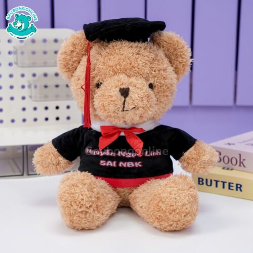 Gấu Bông Teddy Head Tốt Nghiệp In Tên