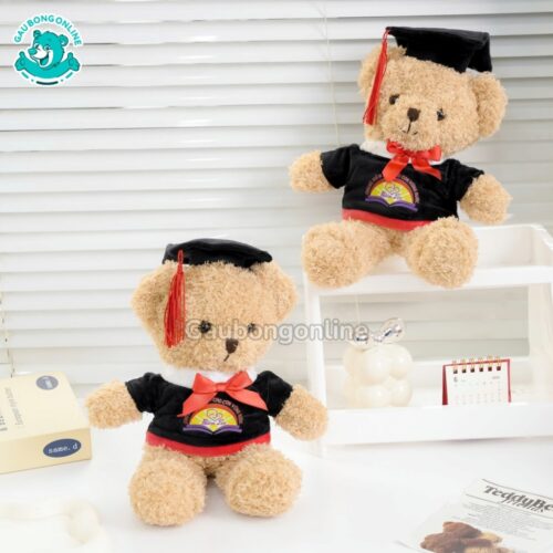 Gấu Bông Head Tales Tốt Nghiệp Vàng In Logo