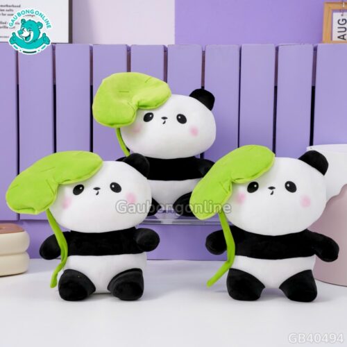 Gấu Trúc Bông Cầm Lá