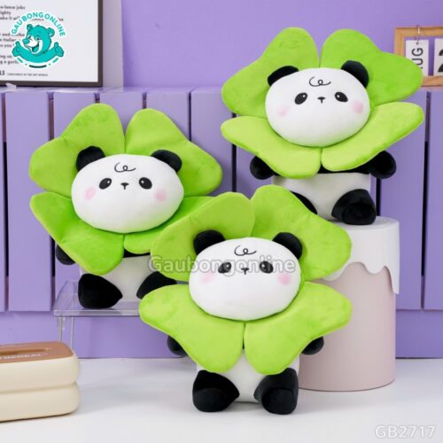 Gấu Trúc Bông Mặt Hoa - Xanh
