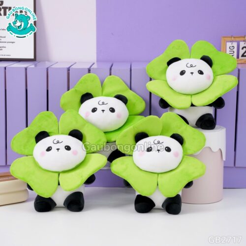 Gấu Trúc Bông Mặt Hoa - Xanh