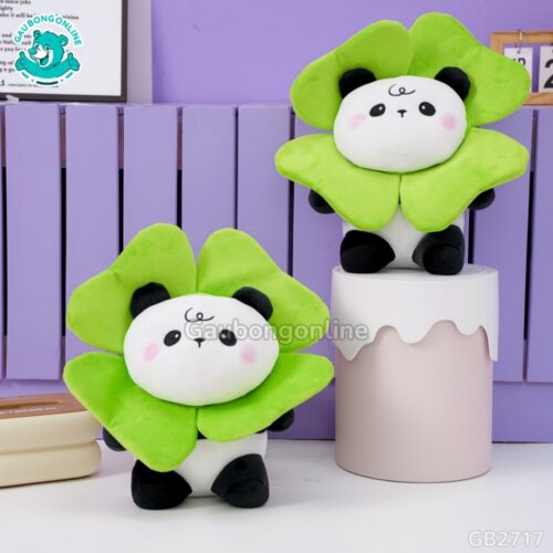 Gấu Trúc Bông Mặt Hoa - Xanh