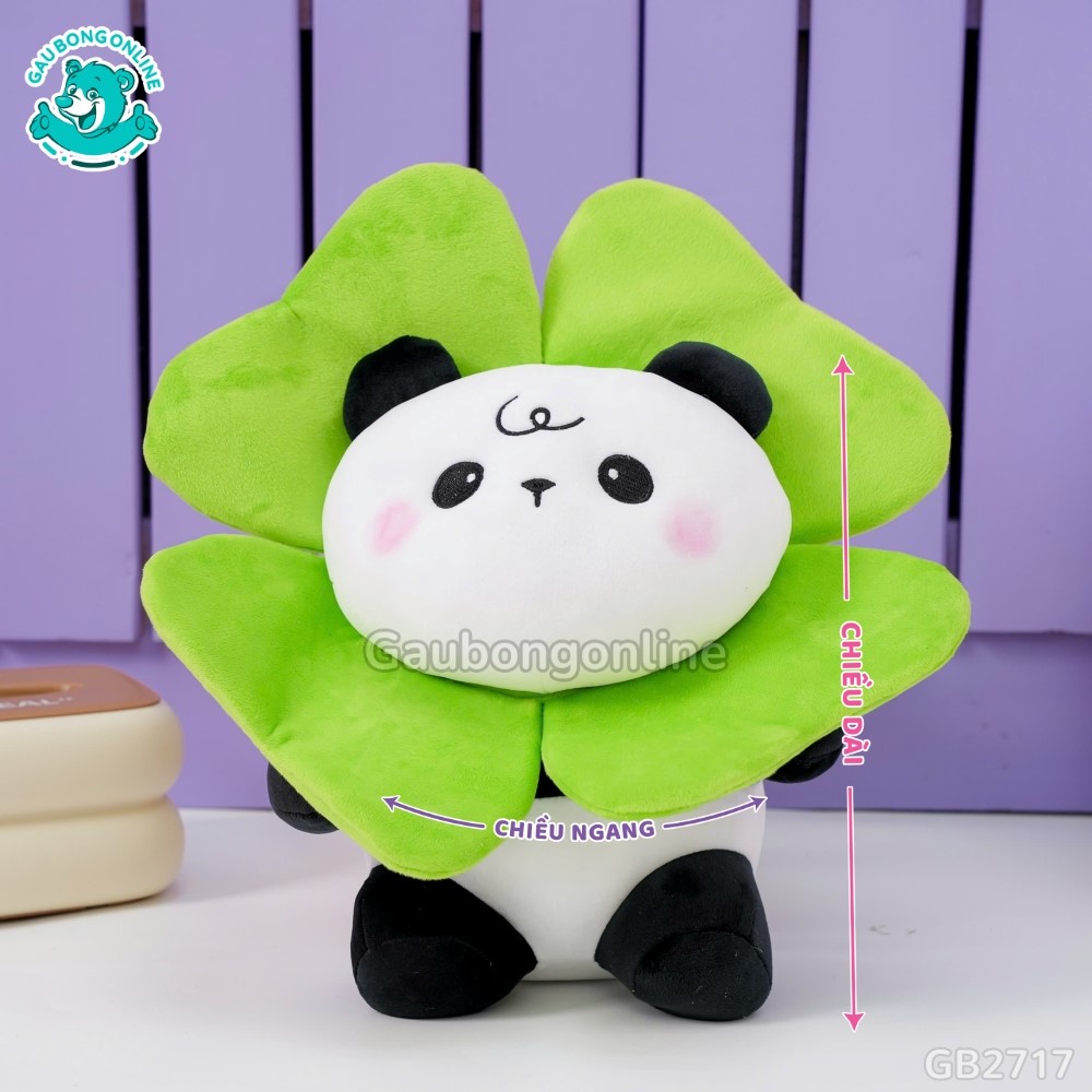 Gấu Trúc Bông Mặt Hoa - Xanh