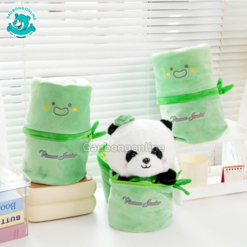 Gấu Trúc Bông Ống Tre In Tên