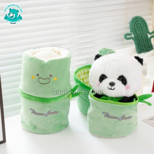 Gấu Trúc Bông Ống Tre In Tên