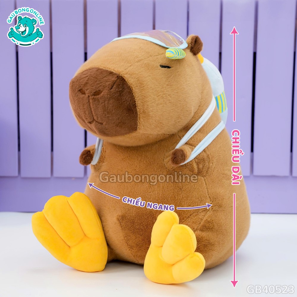 Cách đo kích thước của Gấu Bông Capybara Chân Vịt