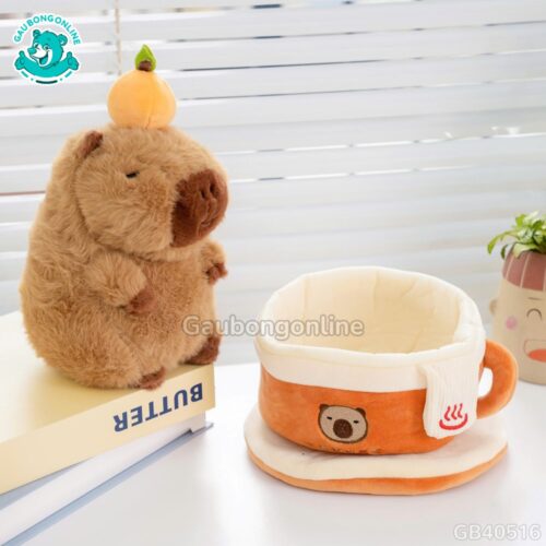 Gấu Bông Capybara Coffee
