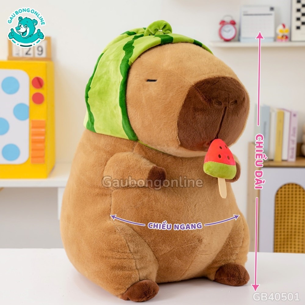 Gấu Bông Capybara Dưa Hấu