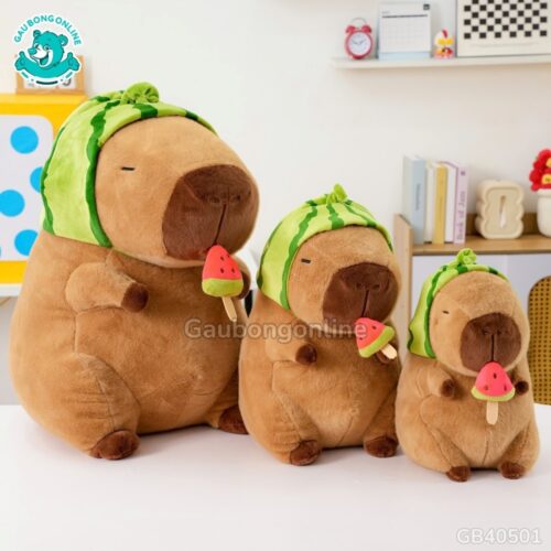 Gấu Bông Capybara Dưa Hấu