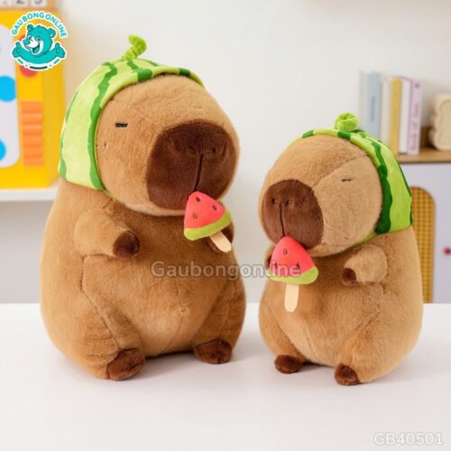Gấu Bông Capybara Dưa Hấu