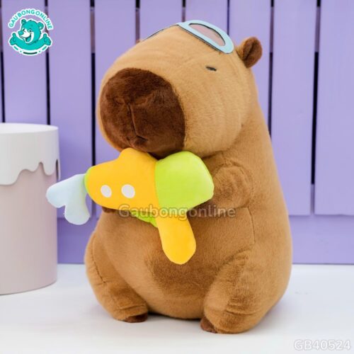 Gấu Bông Capybara Súng Nước thêm chút mát mẻ cho căn phòng của bạn