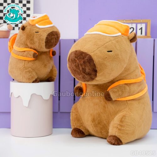 Gấu Bông Capybara Thể Thao Đeo Bóng: đồng đội siêu cute trong mọi trận đấu