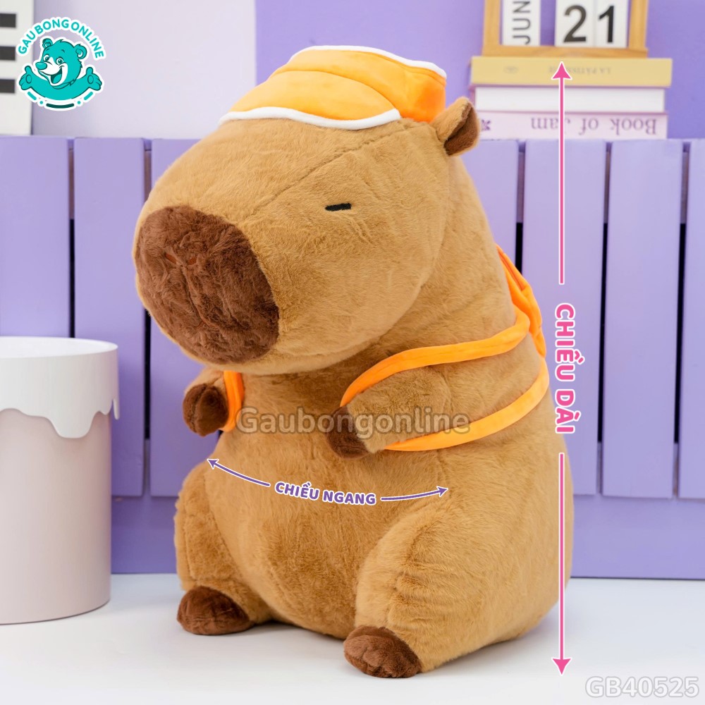 Cách đo kích thước của Gấu Bông Capybara Thể Thao Đeo Bóng