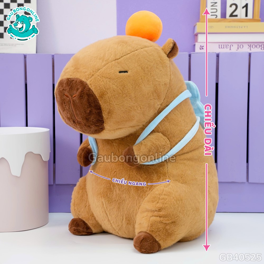 Cách đo kích thước của Gấu Bông Capybara Thể Thao Đeo Túi