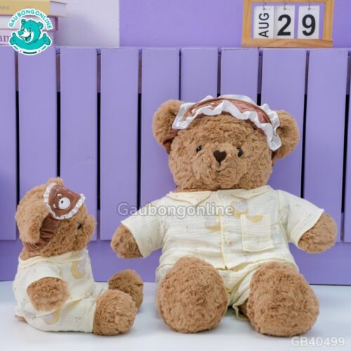 Gấu Bông Mặc Bộ Ngủ Bịt Mắt