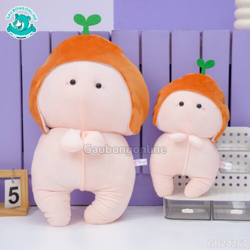 Gấu Bông Ciu Baby Đội Mũ Cam