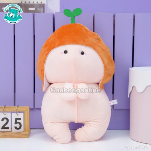 Gấu Bông Ciu Baby Đội Mũ Cam