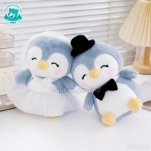Gấu Bông Couple Dâu Rể Cánh Cụt Pingu – Đồng điệu hai tâm hồn yêu