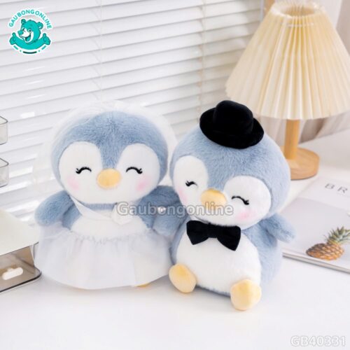 Gấu Bông Couple Dâu Rể Cánh Cụt Pingu – Valentine ngọt ngào bên nhau