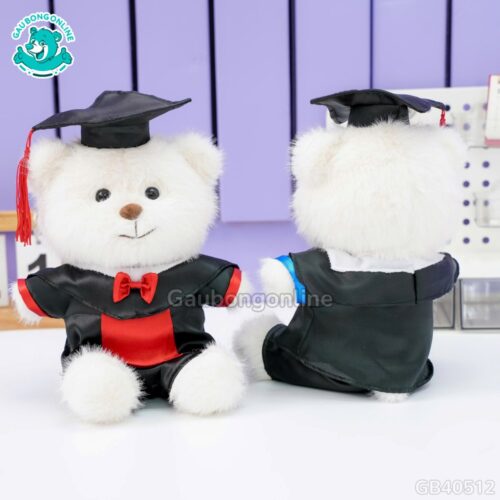 Gấu Trắng Mặc Bộ Tốt Nghiệp Lụa
