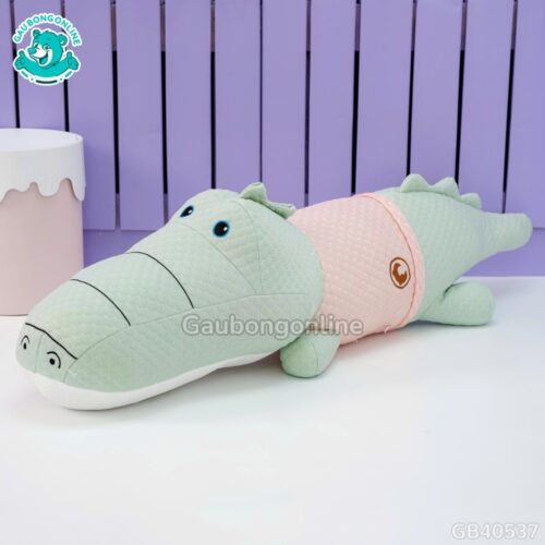 Gối Ôm Lạnh Cá Sấu Mặc Áo