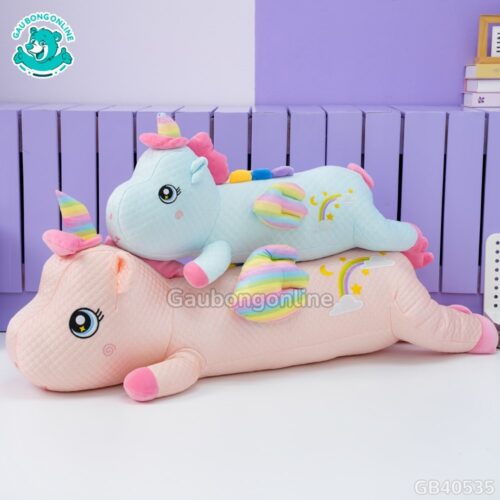 Gối Ôm Lạnh Unicorn Nằm Cánh Galaxy