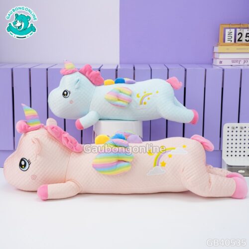Gối Ôm Lạnh Unicorn Nằm Cánh Galaxy